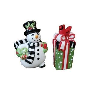 Fitz And Floyd Frosty’s Frolic Salt & Pepper Shakers Christmas Snowman Gift 2010